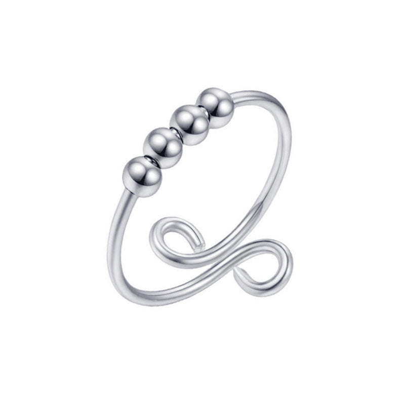 Anxiety Rings For Women Spiral Fidget Beads