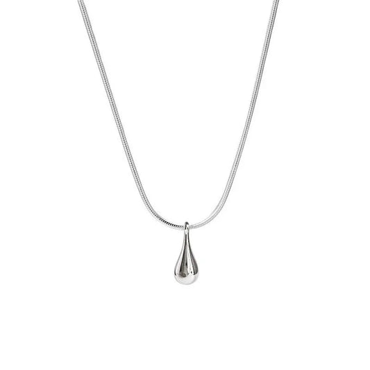 925 Sterling Silver Necklace For Women Waterdrop Shape