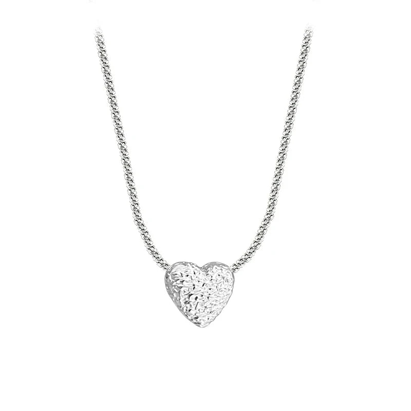 Collier en argent sterling 925 avec motif marteau pour fille, motif amour, simple cœur 