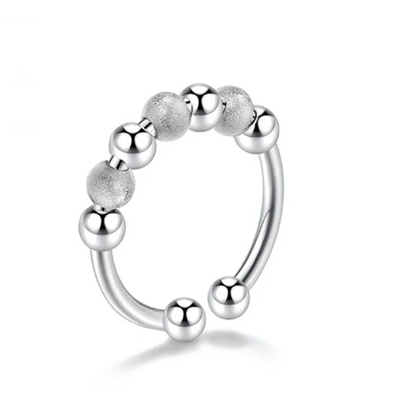 Anxiety Rings For Women Spiral Fidget Beads